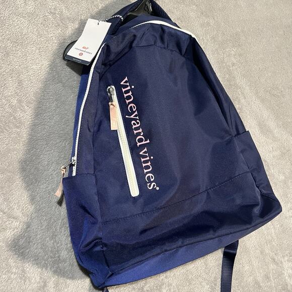Vineyard Vines x Target Backpack Blue Zipper Casual Preppy School Bag NWT main image 4